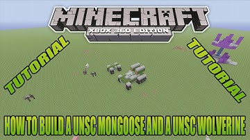 Minecraft Xbox Edition Tutorial How To Build A UNSC Mongoose And A UNSC Wolverine