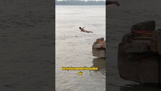 JUMPS INTO THE RIVER BECAUSE I SAW A BIG FISH #viral #shorts #fish #fishing #trending