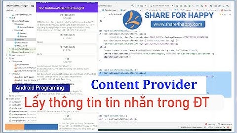 Android Programming - Content Provider - lấy thông tin tin nhắn trong điện thoại
