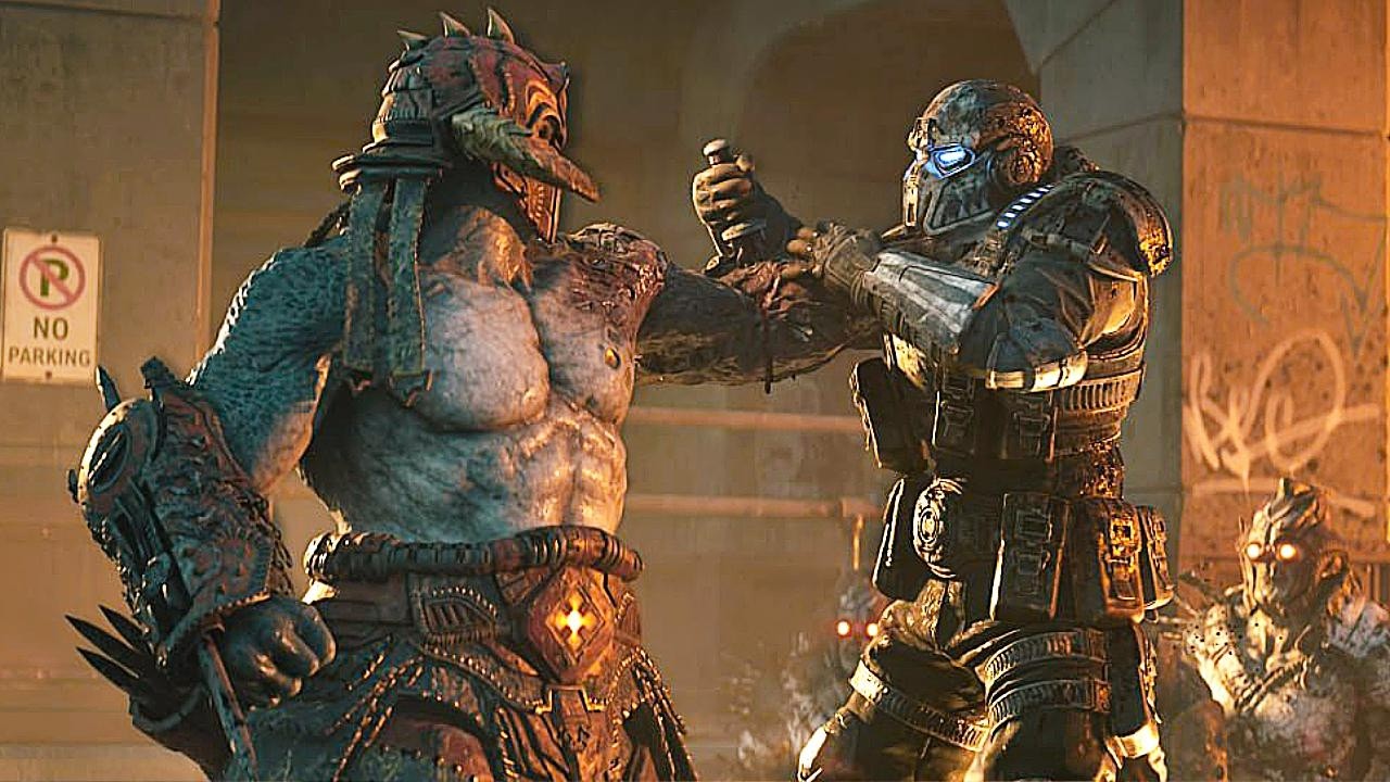 Vraahk Locust Leader Reveal Scene - Gears Of War E-Day
