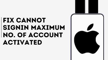 How to Fix Cannot Sign In Maximum Number of Free Account have been Activated Error