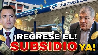 Noboa debe regresar el Subsidio y construir la Refineria del Pacifico
