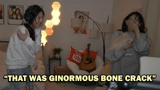 Fuslie Cracks Her Shoulder While Doing the Luddy