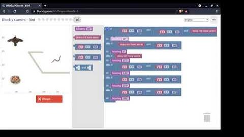 Blockly Games Bird Level 10 solution