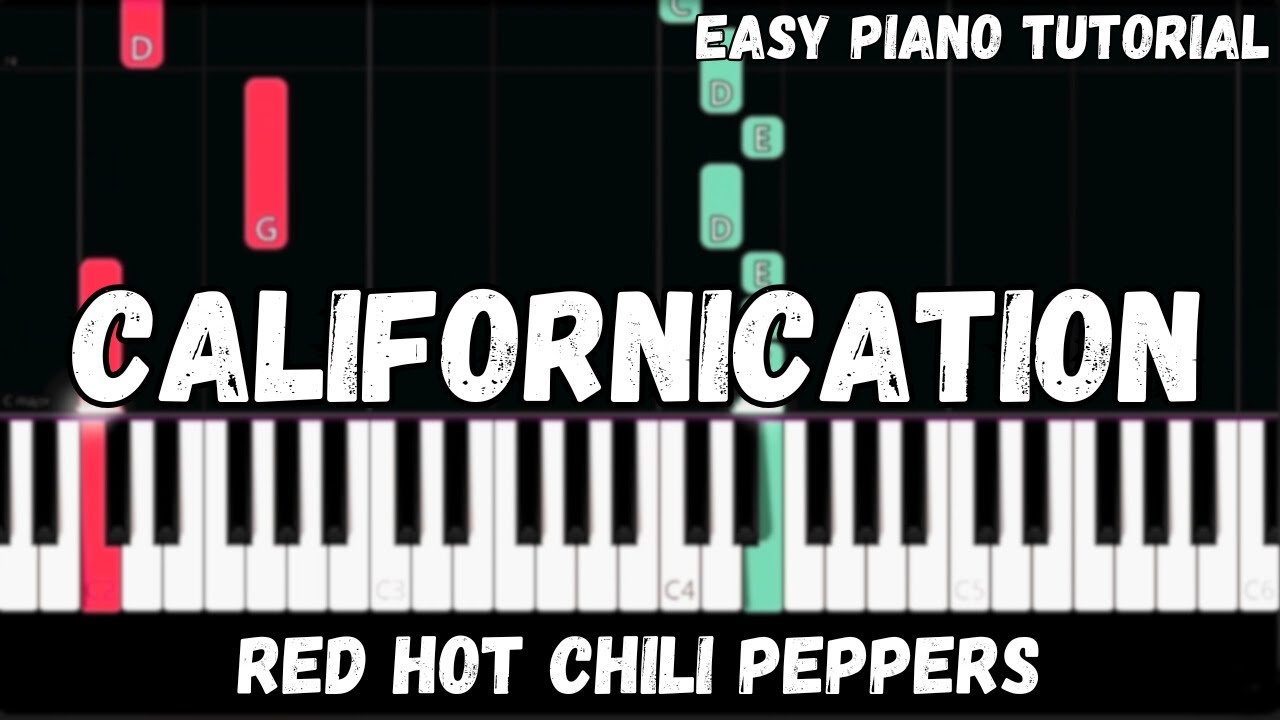 Red Hot Chili Peppers Californication (Easy Piano Tutorial) YouTube