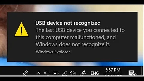 USB Device Not Recognized - The Last USB Device You Connected to This Computer Malfunctioned