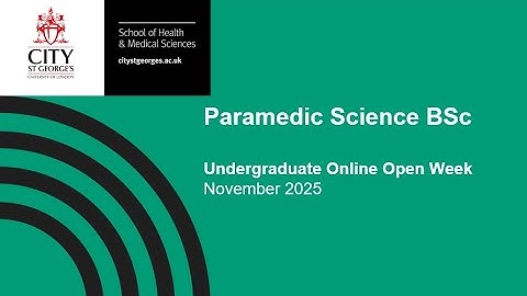 UG Online Open Week 2025 - Paramedic Science