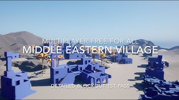 UE5: Multiplayer Free For All Map - Level Design Detailed Blockout