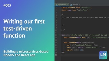Writing our first test-driven function: Building a microservices-based NodeJS and React app #005