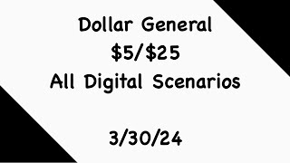 Dollar General $5/$25 All Digital Scenarios  Saturday, 3/30 ONLY | LadyMekah