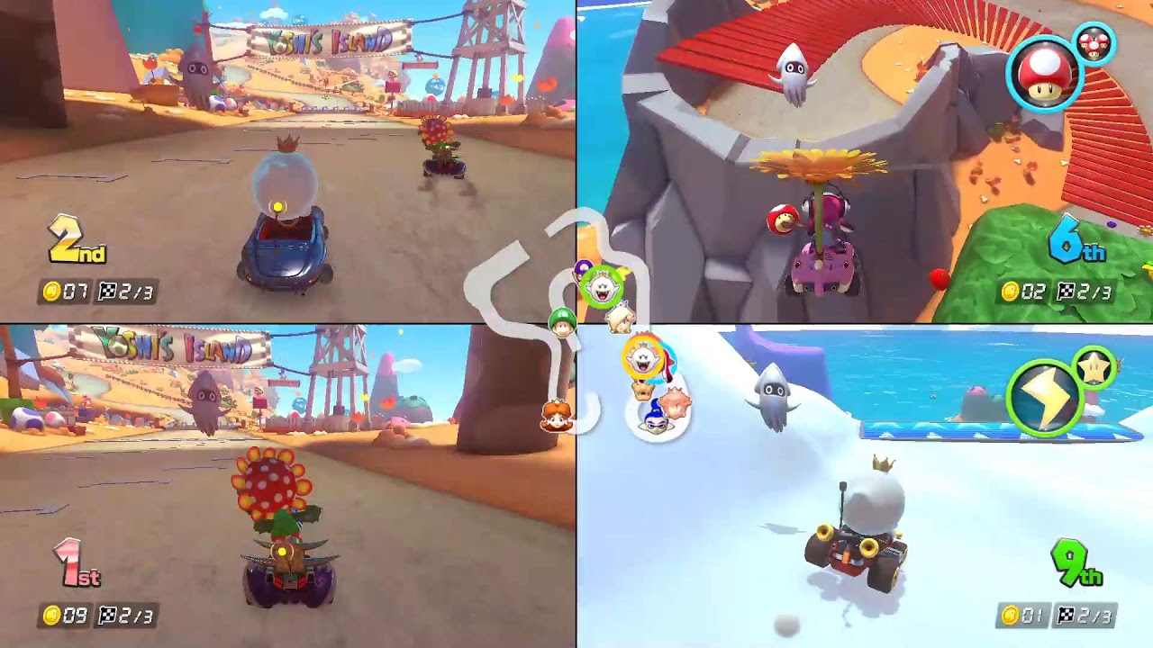 Mario Kart 8 Deluxe, 4 Player (Live)