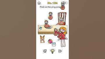 Brain out / level 154 / Find out the ping pong ball.