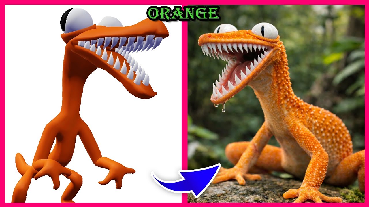 🌈 Rainbow Friends Chapter 2 Characters In Real life + Their Favorite Drinks, Snacks & More! | Orange