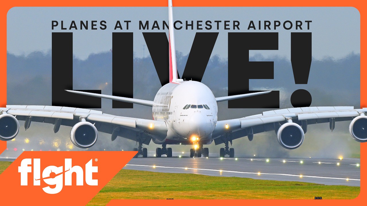 Giant A380 close-up landing & PIA 777 departs! 🧡 Manchester Airport LIVE