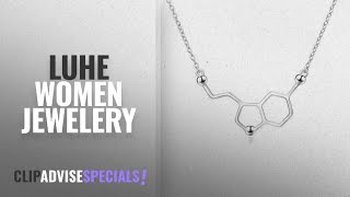 10 Best Selling LUHE Women Jewelery [2018 ]: LUHE Serotonin Molecule Necklace Sterling Silver