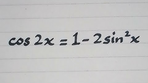 cos2x=1-2sin^2x || Trigonometric Identity