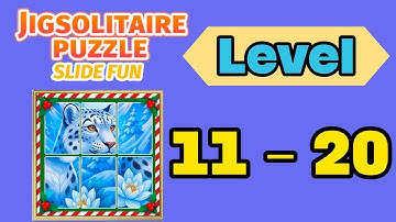 Jigsolitaire puzzle slide fun level 11 - 20 solution walkthrough gameplay 