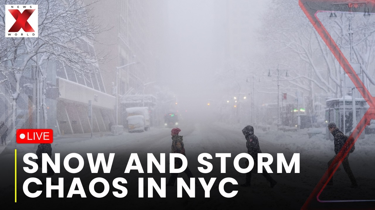 Major Winter Storm LIVE : Snowstorm Brings 90 MPH Winds | US New York ...