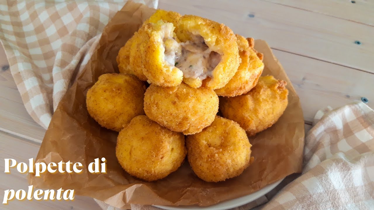 POLPETTE DI POLENTA RIPIENE - ricetta facile e deliziosa