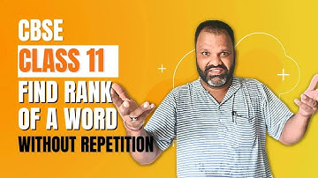 HOW TO FIND RANK OF A WORD IN THE DICTIONARY SHORT CUT // CBSE_Class_11/JEE/NDA/NA/CETs TRICKS