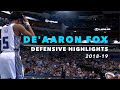 De'Aaron Fox Defensive Highlights | 2018-19
