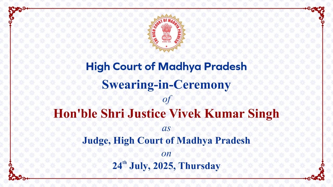 Церемония приведения к присяге достопочтенного судьи Вивека Кумара Сингха в качестве судьи Высоко...