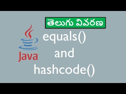 equals and hashcode methods in Java - Java in Telugu - జావా తెలుగులో ...