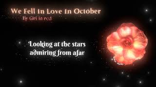 We Fell In Love In October | Girl In Red slowed + reverb | #song #lyrics #slowedandreverb #fyp