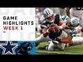 Cowboys vs. Panthers Week 1 Highlights | NFL 2018