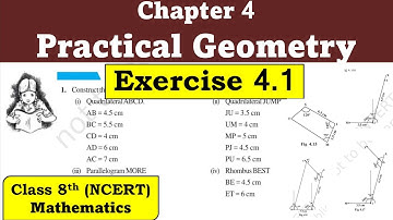 Practical Geometry | Exercise 4.1 | Chapter 4 | class 8 | Mathematics | CBSE board | ncert |