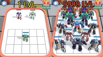 Max Level Gameplay In Superhero Robot Merge Master Game