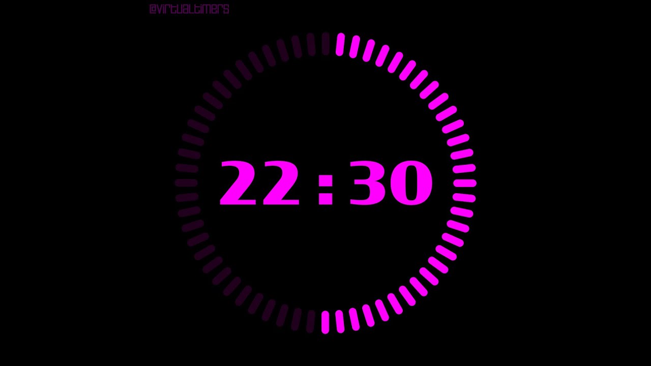 22 Minutes and 30 Seconds Countdown Timer with Alarm and Progress ...