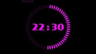 22 Minutes and 30 Seconds Countdown Timer with Alarm and Progress Visualizer - Radial Pink
