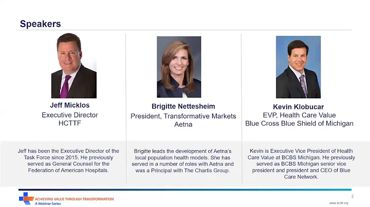 The Transformation to Value: A Payer Perspective W...