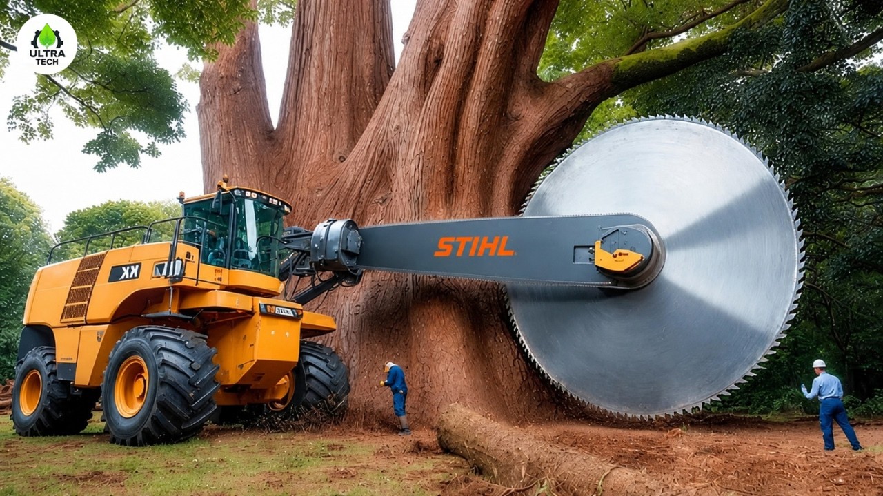 Extreme Dangerous Fastest Big Chainsaw Cutting Tree Machines | Monster ...