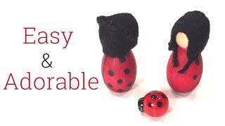 Ladybug Peg Doll Tutorial for Beginners