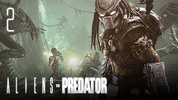 Aliens vs. Predator - Predator Campaign: HD Walkthrough Mission 2 - Jungle