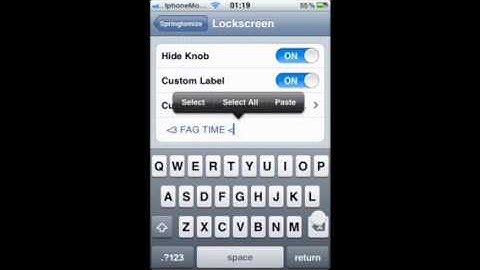 How to get custom slide to unlock text on an iPhone iPad or