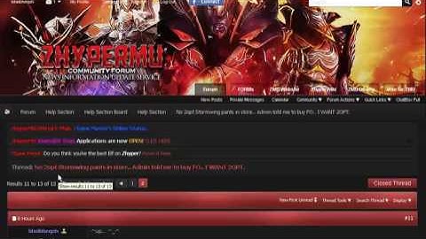 ZhyperMU forum thread closing unsolved problem