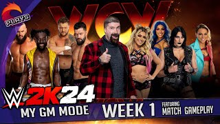 WWE 2k24 - IT'S FIGHT NIGHT! - MyGM Mode - Week 1 With Match Gameplay (4K)