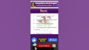 Common Errors on Nouns #12 తెలుగులో#englishgrammarforcompetitiveexam #commonerrors #ssc_cgl #sscchsl