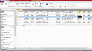 Microsoft Access 2010:  Edit a Record