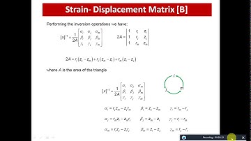 FEA U4 AXISYMMETRIC ELEMENTS  STIFFNESS MATRIX  PART 5                  A Thamarai Selvan, M.E.,
