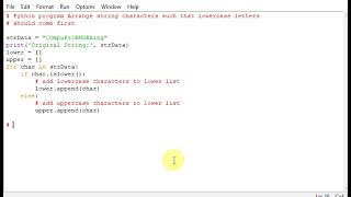 Python program Arrange string characters such that lowercase letters