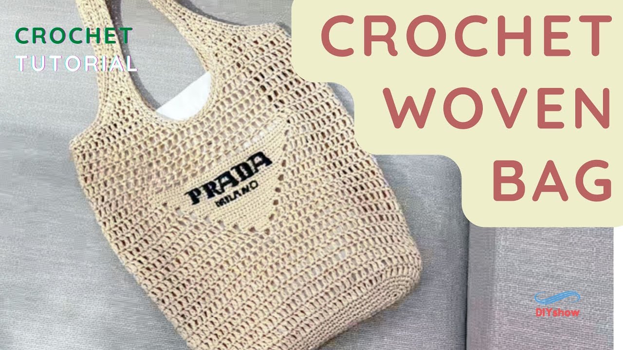 Crochet Turtorial】How to crochet PRADA 2022 Same Triangle Hollow Woven Bag  for beginners 