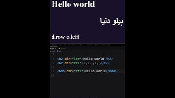 HTML tags directions and directions in BDO tag #shorts