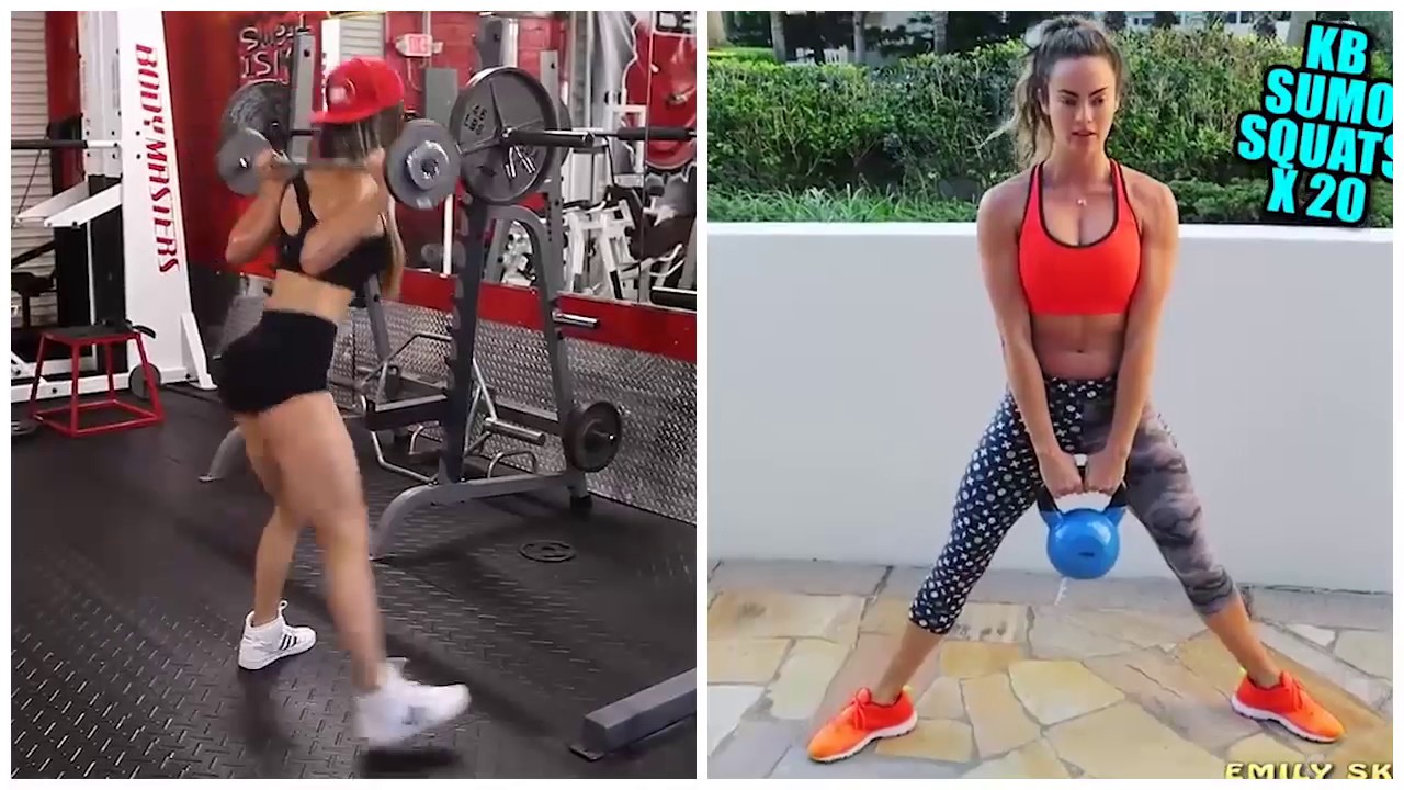 Anllela Sagra Vs Emily Skye → Full Body Workout training force
