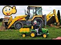 Marcel i wielka koparka  traktorek john deere siema tu marcel