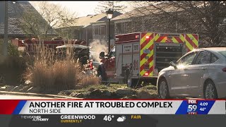 Fire breaks out at troubled apartment complex