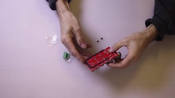 $65 3D Printer made from recycled electronic waste - Build sequence 11 - Ramps 1 4 shield prep